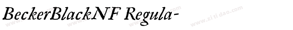 BeckerBlackNF Regula字体转换